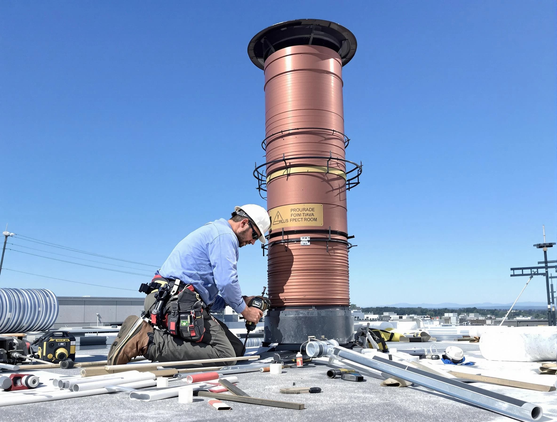 Installed chimney liner by West Windsor Chimney Sweep in West Windsor, NJ