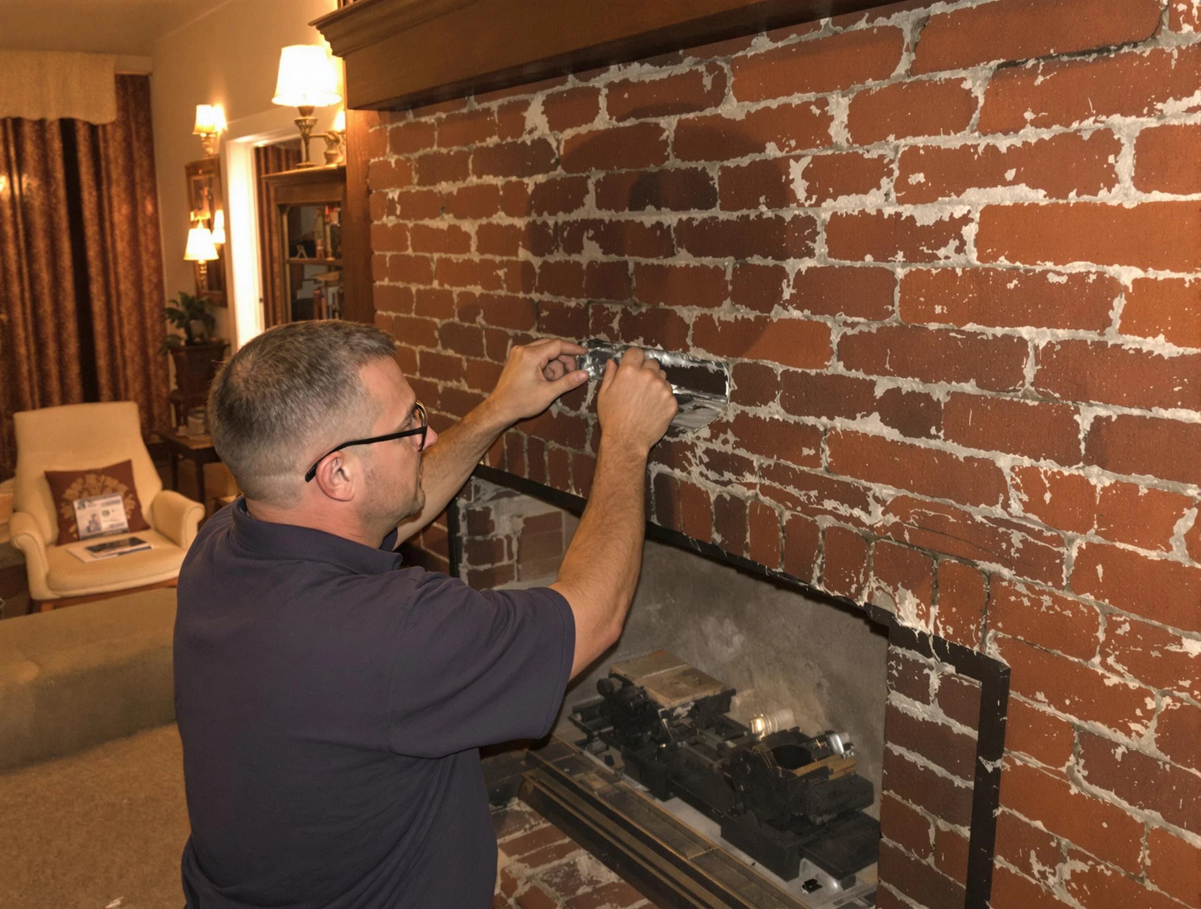 West Windsor Chimney Sweep expert fixing a fireplace in West Windsor, NJ