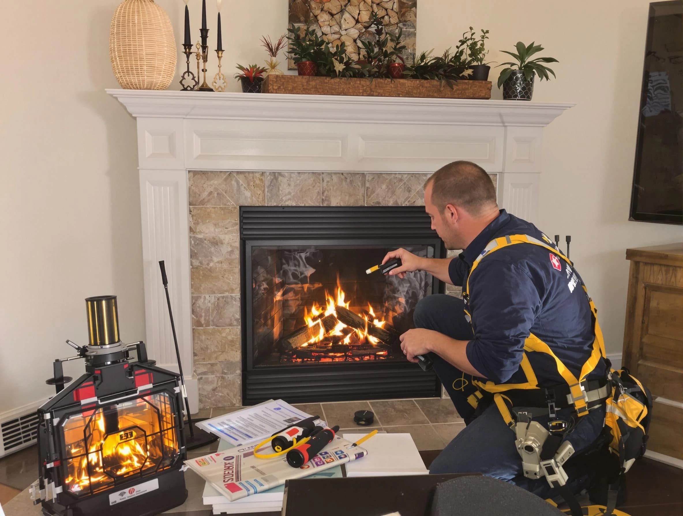 Safety-focused fireplace inspection by West Windsor Chimney Sweep in West Windsor, NJ