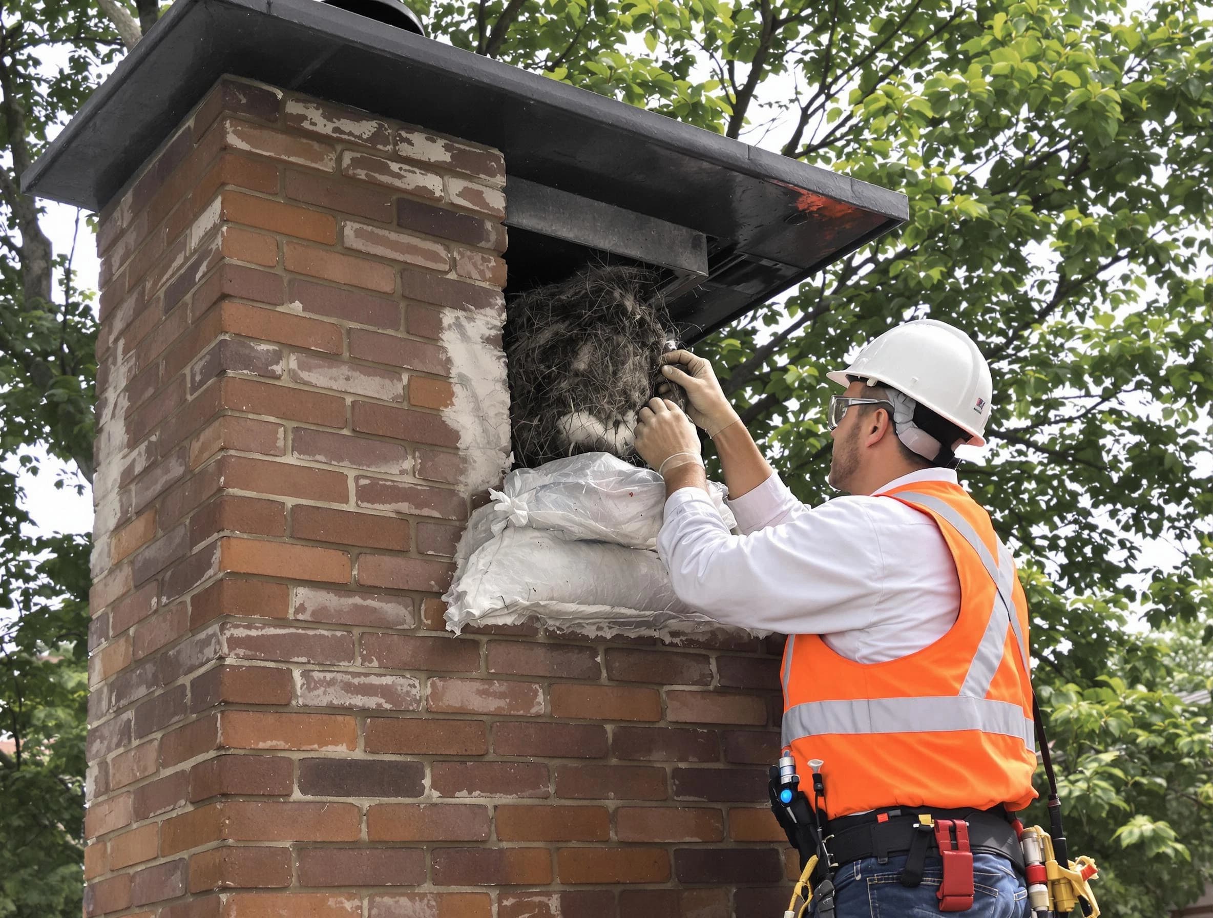 Humane removal of debris and animals by West Windsor Chimney Sweep in West Windsor, NJ