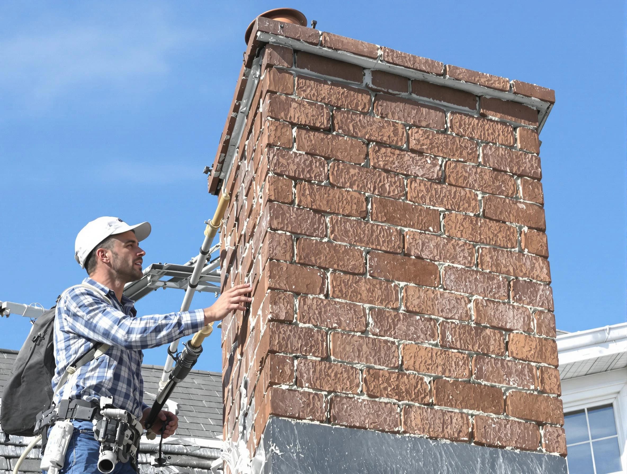Brickwork for a chimney rebuild by West Windsor Chimney Sweep in West Windsor, NJ
