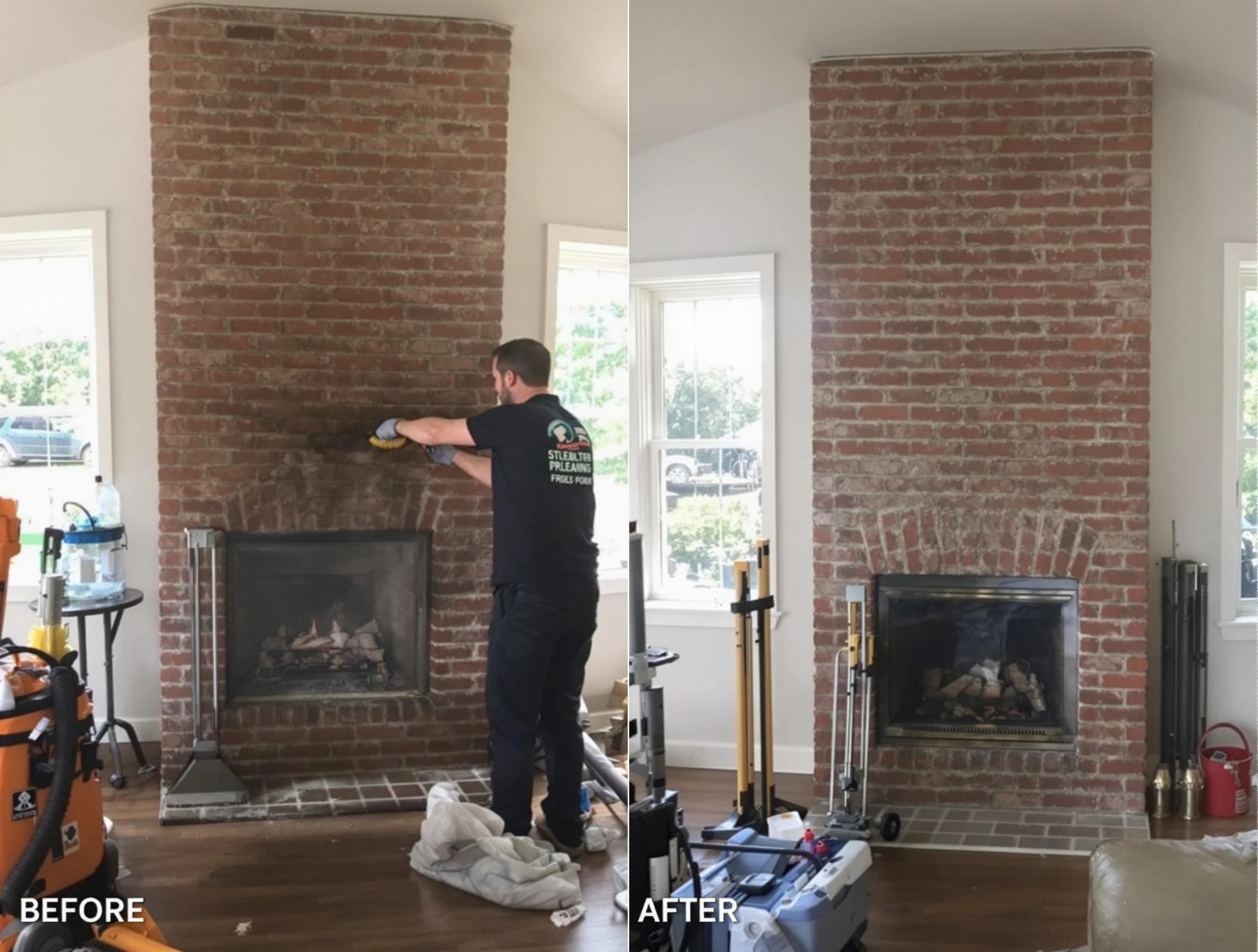 Finished chimney sweeping service by West Windsor Chimney Sweep in West Windsor, NJ