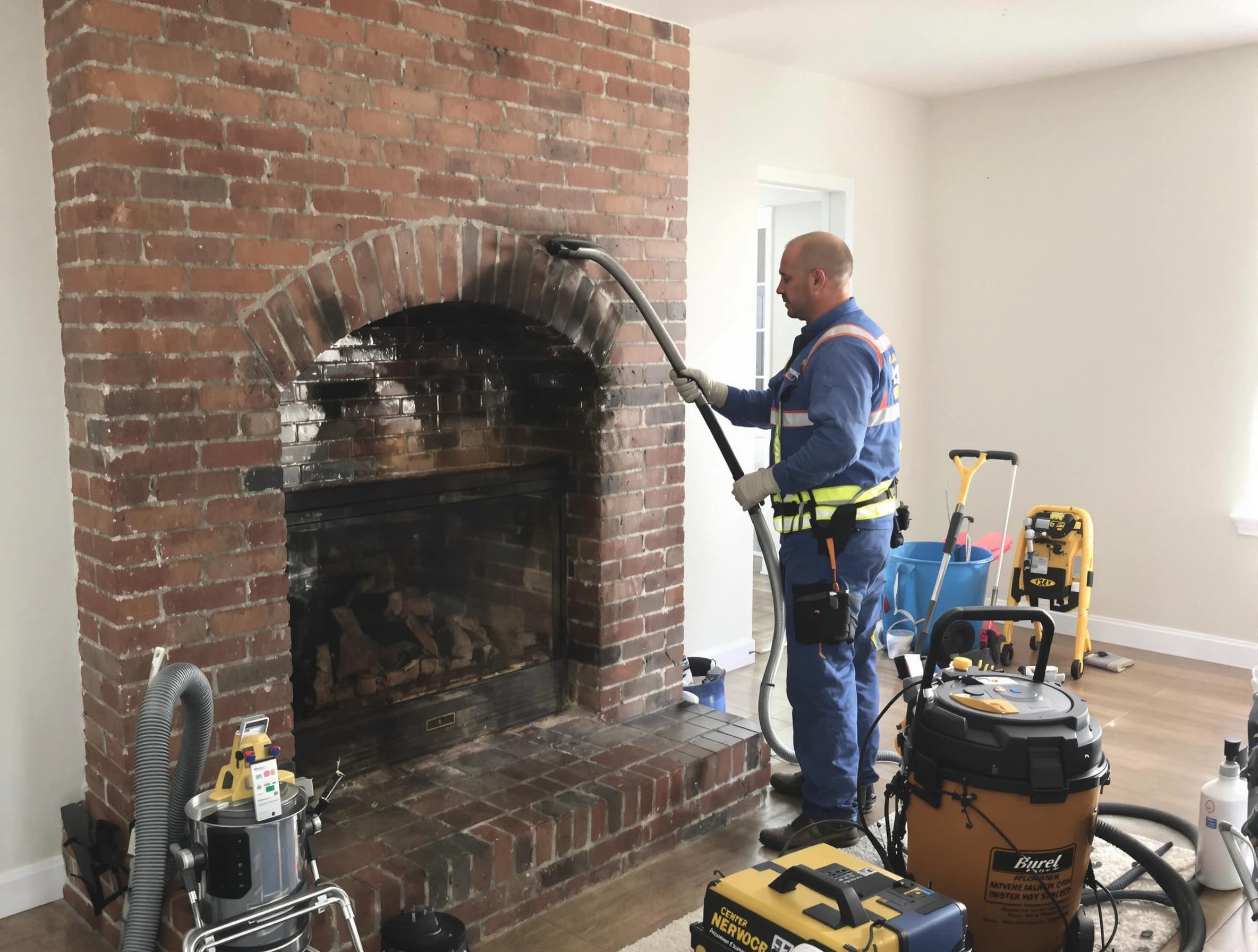 West Windsor Chimney Sweep expert performing detailed chimney sweep in West Windsor, NJ