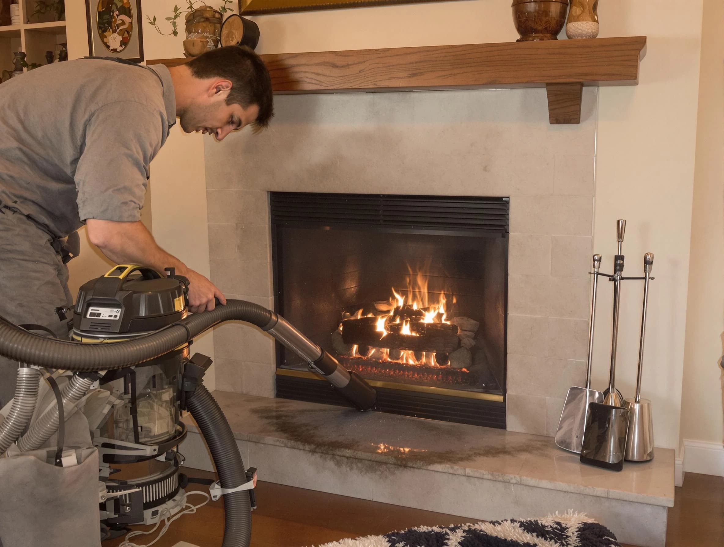 Routine fireplace upkeep by West Windsor Chimney Sweep in West Windsor, NJ