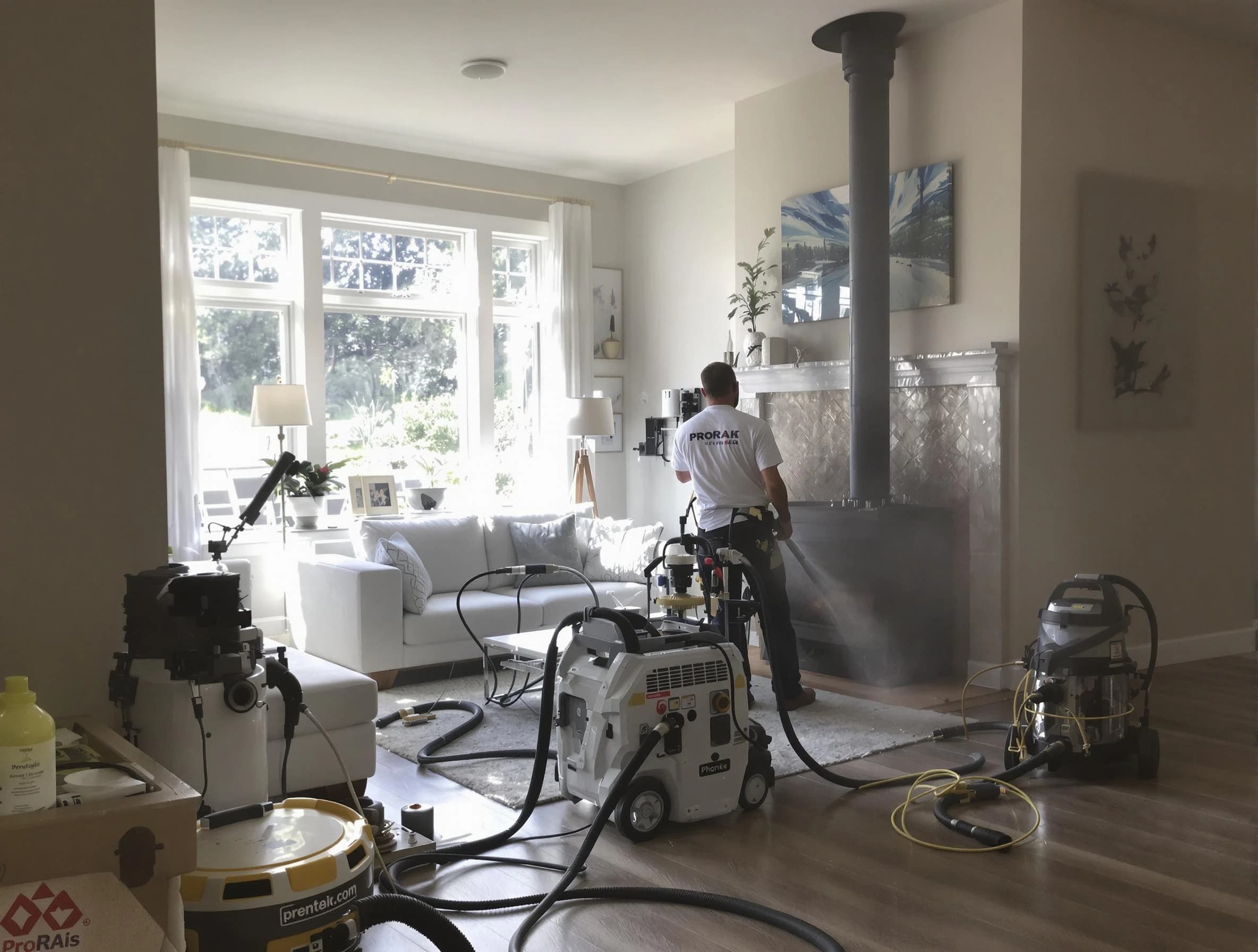 Soot removal service by West Windsor Chimney Sweep for a fireplace in West Windsor, NJ