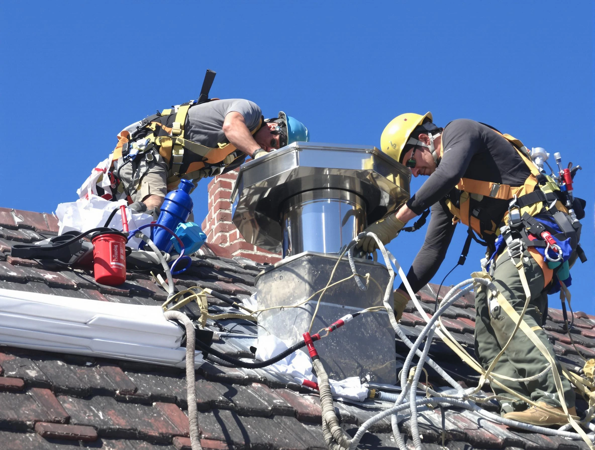 Protective chimney cap installed by West Windsor Chimney Sweep in West Windsor, NJ