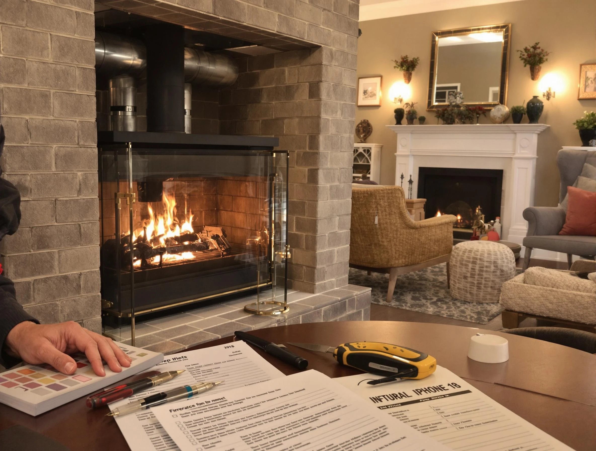 West Windsor Chimney Sweep verifying fireplace safety measures in West Windsor, NJ